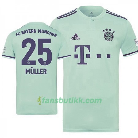 Fotballdrakt FC Bayern München Müller 25 Bortetrøye 2018-2019 Kortermet